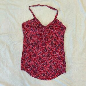 Free People Small Red Hula Halter Top